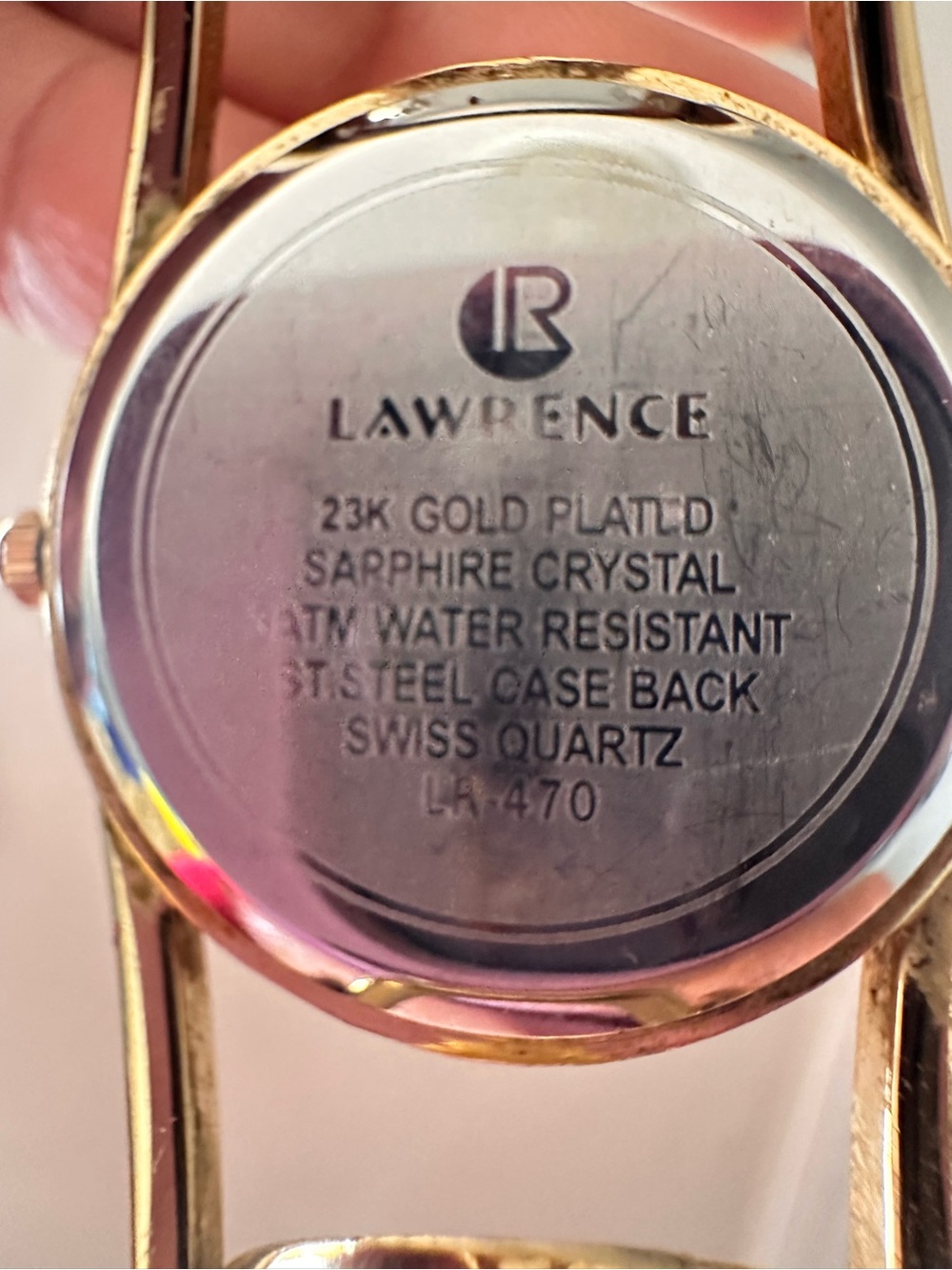 Lawrence Gold Tone Circle-Link Bracelet Watch - Picture 7 of 7
